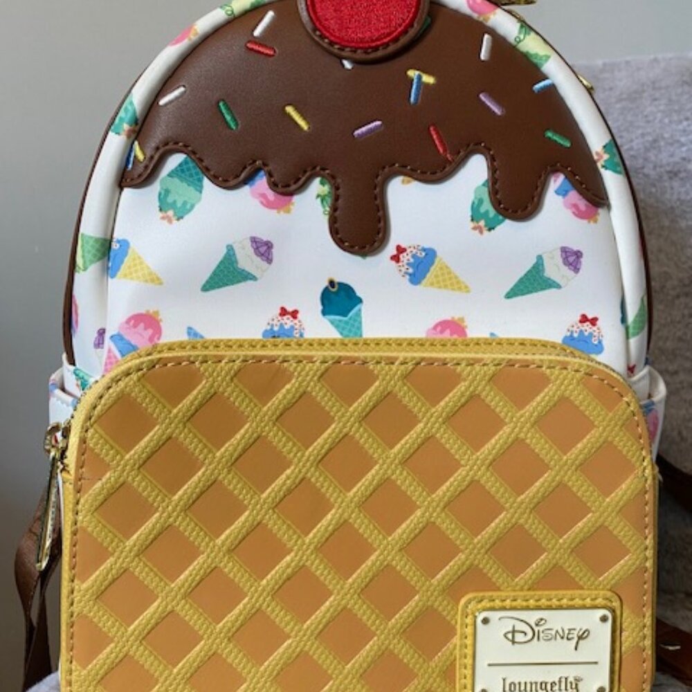 Loungefly Disney mini backpack ice cream cone